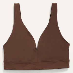 Old Navy Soft-Knit V-Neck Bralette Top Dark Walnut Size Small